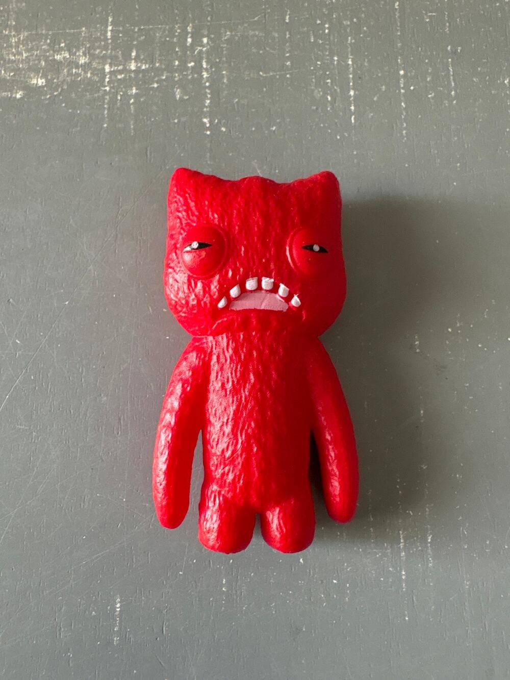 Fuggler Wide Eyed Weirdo Funny Ugly Monster Mini Figure Red 2.5”